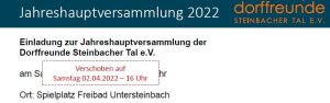 Read more about the article Einladung zur Jahreshauptversammlung 2022